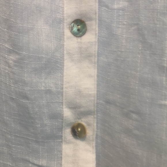 Figueroa & Flower White/Navy Blue Stitching Tunic Small - Picture 4 of 13